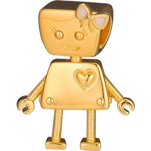 DIY Beads For Jewelry Making Bella Bot Charm Fits Original Bracelets For Woman Sterling Silver Jewelry Fashion Charm