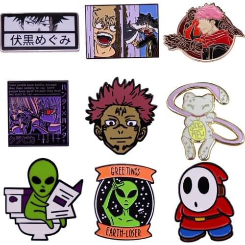 K2005 Magical Movie Animal Pins Enamel Brooches for Women Men Lapel Pin Cartoon Metal Badge Collar Jewelry Kid Gifts