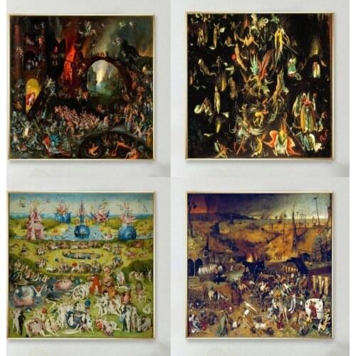 Hieronymus Bosch Surreal Artwork Canvas Art Print Painting Modern Wall Picture Home Decor Bedroom Decorative Posters No Frame