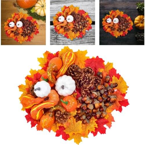 Artificial Pumpkins Simulation Acorn Maple Leaf Props Festival Halloween DIY