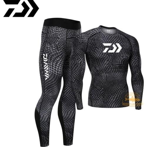 DAIWA Underwear Set Outdoor Beach Swimming Fishing Sunscreen Compression Quick-drying Underwear Sports Fitness Training Clothes