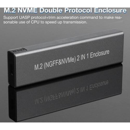 M2 SSD Case M.2 To USB Type C 10Gbps External Hard Drive Enclosure For NVME PCIE NGFF SATA M/B Key Dual Protocol SSD Disk
