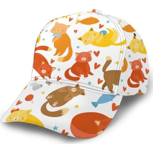 Kittens Pattern Baseball Cap Fashion Men Hat Cap Summer Dad Hat Male Sports Hat