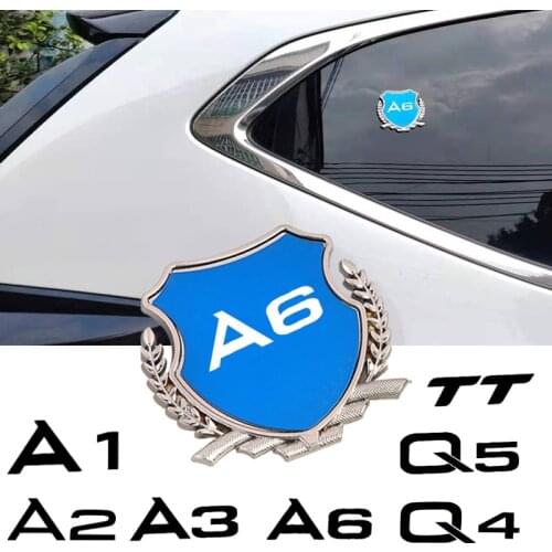 3D Metal Chrome Badge Sticker Car Styling Emblem Decal For audi A1 A2 A3 A4 A5 A6 A7 A8 Q2 Q3 Q4 Q5 Q7 Q8 TT car sticker