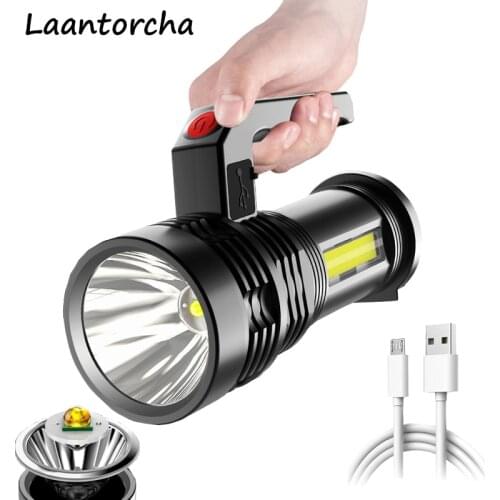 Powerful flashlight 3 Switch Mode High power led flashlights Waterproof Portable Led flashlight Rechargeable Outdoor Flashlight