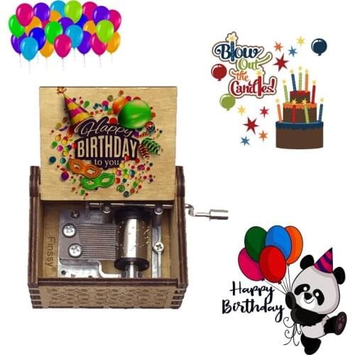 Happy Birthday Music Box Custom Song Box Wooden kids boys girl lOVE daughter son Wife Husband Birthday Gift Home Decor 2021 NEW