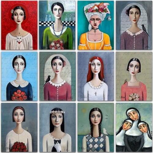 5D Diamond Painting Kit Paint Cartoon abstract girl religion goddess princess Full Square&Round embroidery mosaic Cross stitch