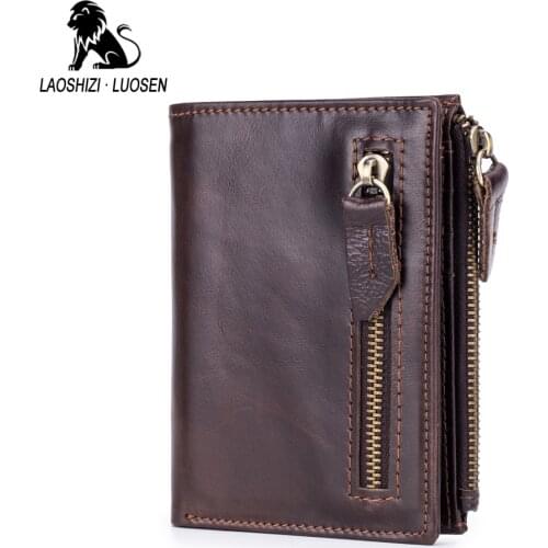 New Brand men wallets dollar price purse Genuine leather wallet card holder designer clutch business mini wallet high quality