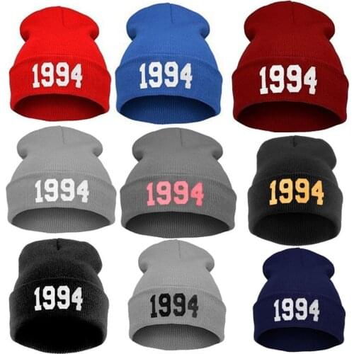 New Fashion Numbers 1994 Knitted Beanies Hats Women Men Cap Casual Hat Wool Cap Hip Hop Street Dance Ski Caps Male Winter Hat