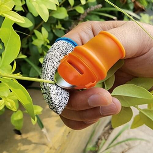 New Silicone Thumb Knife Finger Protector Vegetable Harvesting Knife Plant Blade Scissors Separator Cutting Rings Garden Gloves