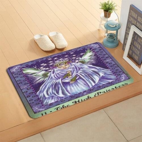 Custom Tarot Doormat Floor/Bath/Kitchen/Beach Mat Flannel Sponge Fabric 3D Printed Shaggy Decoration For Bedroom 9-2