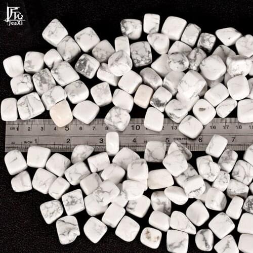 Tumbled Stones polishing natural white howlite Rock and Minerals Crystal chip crushed for Chakra Healing feng shui decoration