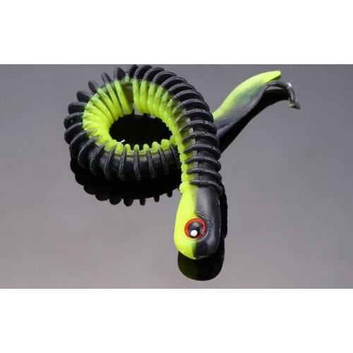 Random color 1pc Saltwater and Freshwater Rubber Fishing Lures Fishing Tackle Lure Baits Freshwater Swim Baits Random Color