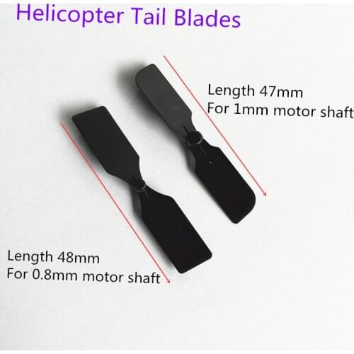 4.7cm 4.8cm 1mm 0.8mm Hole Tail Blades Rotor For r/c Helicopter Spare Parts