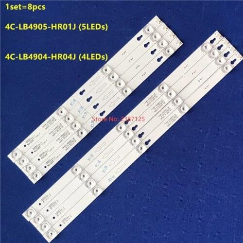 8pcs LED Backlight strip for Toshiba 49L2600 L49S4900fs 49U7800 49P2US 49L2900 49D2900 49S405 49S403 TOT_49_D2900 U49P6066