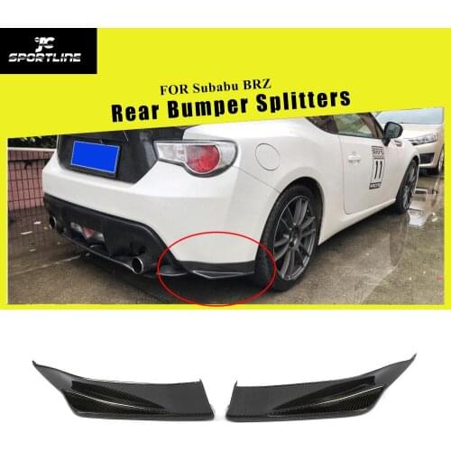 Rear Bumper Lip Splitters for Subabu BRZ 2017 2018 Base TS Sport-tech Limited Premium 2 Door Coupe Carbon Fiber Winglets Cupwing