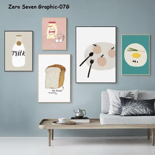 Настенные картины на кухню Zero Seven Graphic-07G China At AliExpress