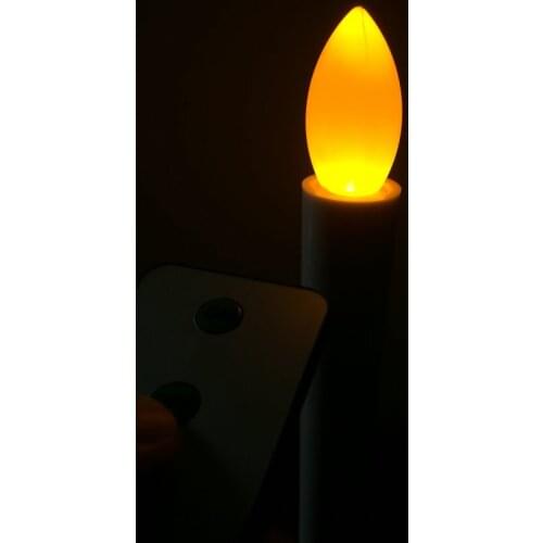 300pcs/lot Remote controlled Led taper candle stick wedding Xmas home decor candleabra Church lamp Flameless w/controller 17.5cm