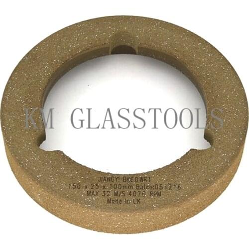 British marrlse BK46/BK60 glass profile machine grinding beveled edge polishing wheel, Size: 150*25*100mm