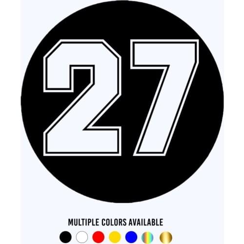 CK20190# Funny Vinyl Decal Digital 27 Car Sticker Waterproof Auto Decors on Truck Bumper Rear Window