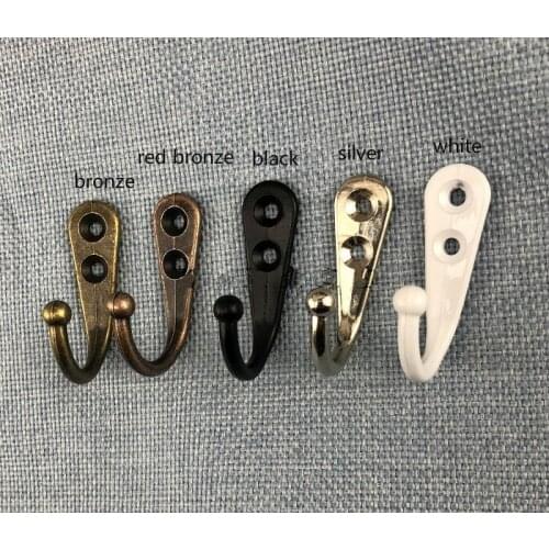 Decoraitve White Wall Hanger Antique Bronze Bathroom Clothes Coat Hooks Zinc Alloy Key Door Hanger Hooks,Black,Silver