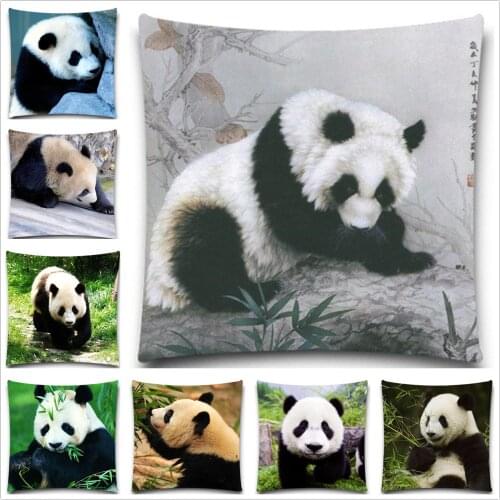 Sofa Car Cushion Cover Creative Decoration 5 size Cute Panda Decorative Throw Pillows Case Cotton Polyester