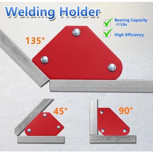 4pcs/set Welding Holder 40LBS Magnetic Welding Magnets 45 90 135 Angle Soldering Locator for Metalworking