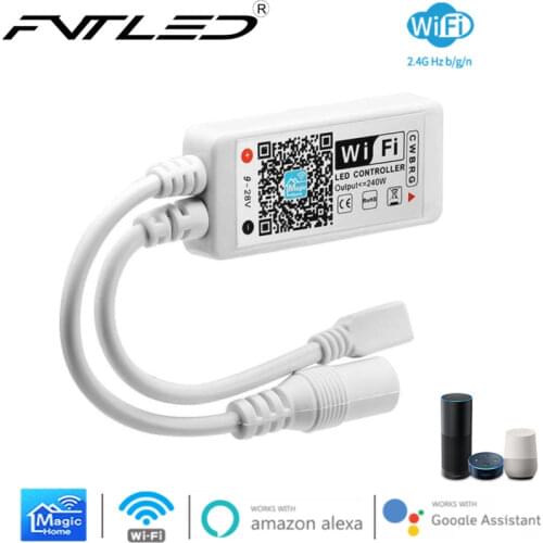 WIFI LED Controller Android IOS Smartphone Magichome APP Single RGB RGBW CCT for LED Light Strip 5V 12V 24V By Alexa Google Home