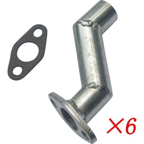 Short Offset Intake Manifold Fit 49 66cc 80cc Carburetor Motorized Bicycle 6pcs