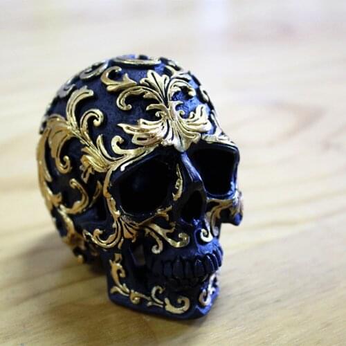 Creative Small Pattern Skull Ornaments Rose Gold Art Makeup Home Decoration Halloween Party Supplies Stable Holiday Toys