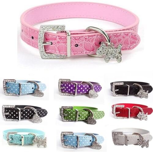 Crystal Rhinestone Pendant Pet Dog Collar Puppy Pet Buckle Dogs Leads Neck Strap Animal Pet Accessories Necklace Dog Leash S
