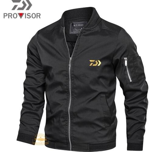DAIWA Fishing Jacket Autumn Thin Mens Outdoor Sports Fishing Jacket Climbing Climbing Collar Solid Color Jacket