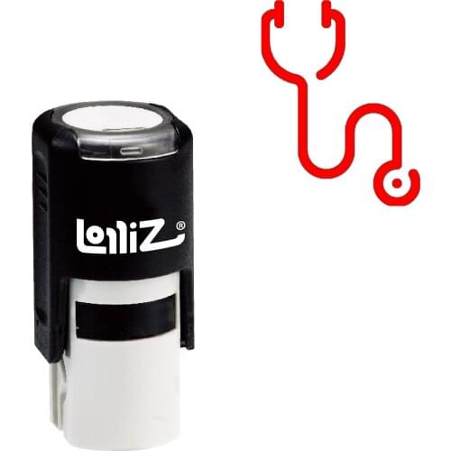 LolliZ Stethoscope Self-Inking Rubber Stamp - Modern Symbol Series