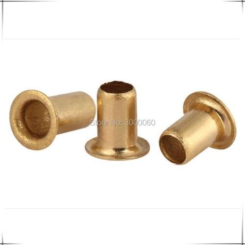 M0.9x2.5mm Brass Copper Single Tube Hollow Tubular Rivet 2000pcs/lot