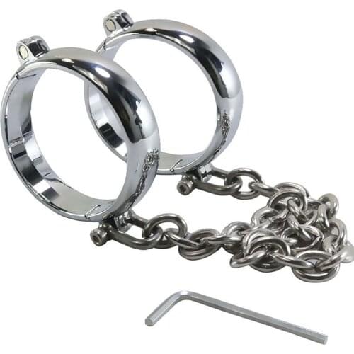 Metal Ankle Cuffs Ring Leg Irons Feet Fetish Adult Games Erotic Restraints BDSM Bondage Sex Toys For Couples Slave Footcuffs