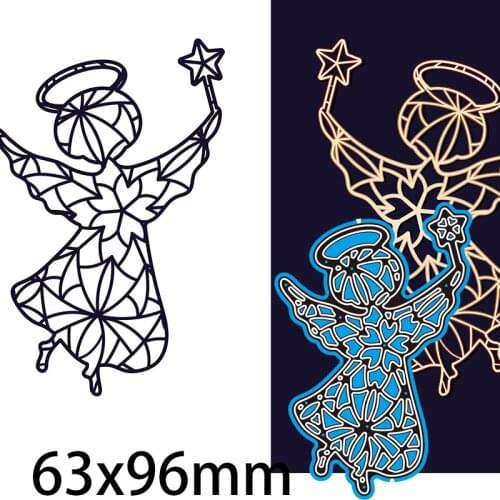 Metal Dies Angel New Stencils DIY Scrap booking Paper Cards Craft Making Craft Decoration 63*96mm