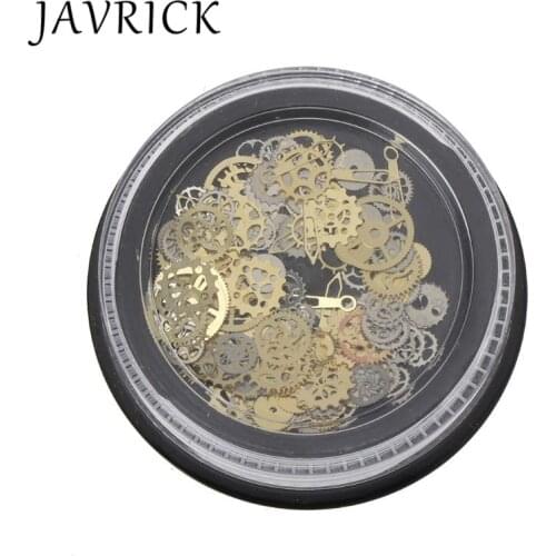 120Pcs Mixed Steampunk Cogs Gear Clock Charm UV Frame Resin Jewelry Fillings DIY