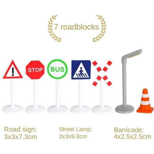 P173 Plastic Signage System Traffic Track Game Essential Scene Accessories Suitable for all kinds of BRIO Train Car Games