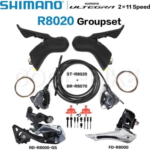 SHIMANO Ultegra R8020 Groupset R8020 Hydraulic Disc Brake Derailleurs Road Bike R8020 R8070 shifter R8000 Front Rear Derailleur