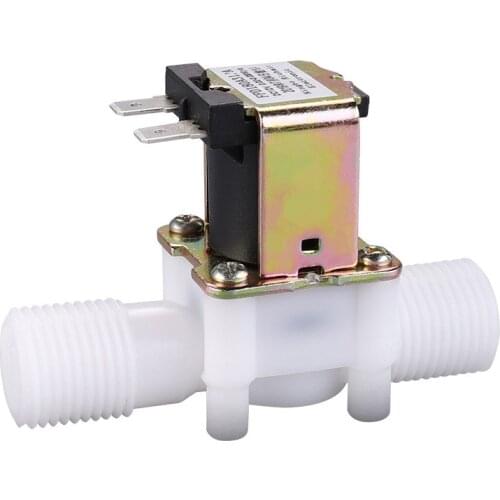 1/2" Plastic Solenoid Valve 12V 24V 220V Magnetic Washing Machine Dispenser Drinking Water Pneumatic Pressure Controller Switch