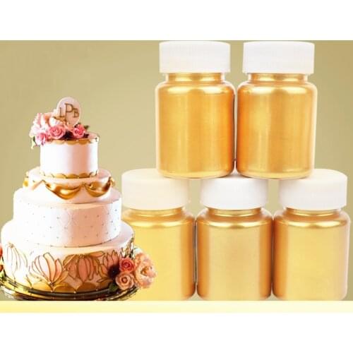 5/15g Edible Gold Powder Mousse Cake Fondant Macaron Chocolate Glitter Powder Silver Powder Baking Cake Color Decorating Tools