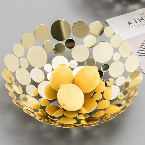 Modern Artist Nordic Home Tablewares Metal Dry Fruit Plate For Baby Snack Bowl lron Crafts Living Room Coffee Table Fruit bowl
