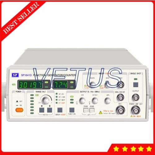 SP1641D 0.1Hz~3MHz Output Frequency Multiple Output Mode Function Signal Generator with 0.1Hz~50MHz Digital Frequency Counter