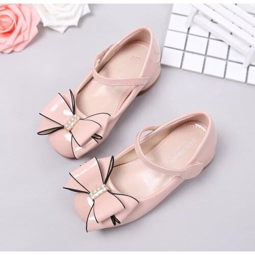 Girls Wedding Shoes Glitter New Brand High Heels Children Elsa Princess Sandals Dance Kids Fashion Party Shoes With Bow Sneakers
