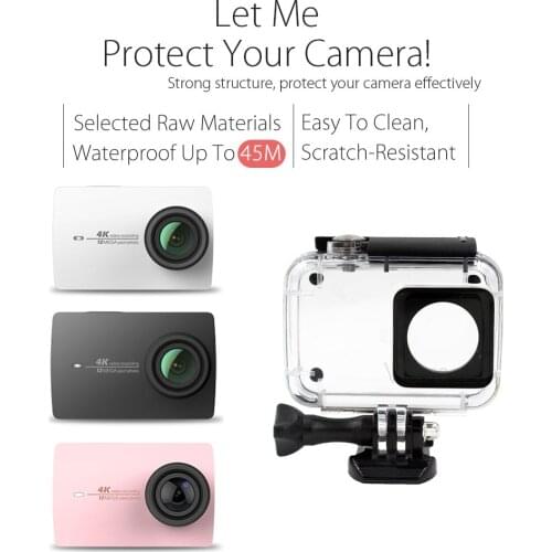 Vamson Accessories for Xiaomi for YI 4K 40m Waterproof Case Protective Housing Case Diving Shell Sports Camera 2 VP608K