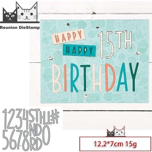 Reunion New Design Craft Metal Die Cuts letter and number Cutting Die Scrapbooking Album DIY Paper Card Embossing Stencils