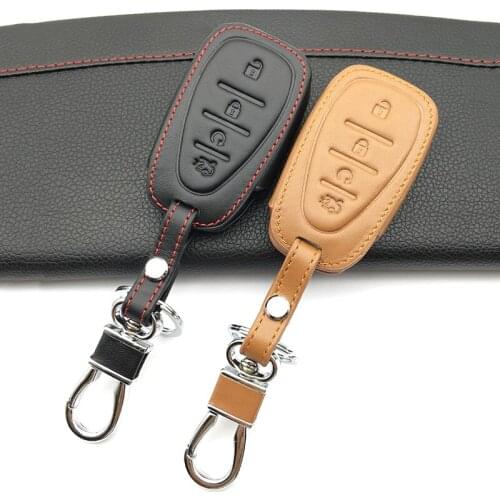 Latest 100% genuine leather car key cover case set for Chevrolet Cruze Malibu 2016 XL Camaro Remote keyless 4 buttons key shell