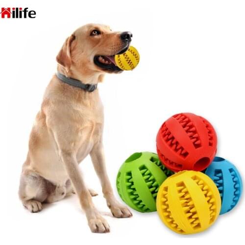 Dog Chew Toy Tooth Cleaning Balls Pet Dog Cat Puppy Elasticity Teeth Ball 5cm Diameter Dog Toy Interactive Rubber Ball