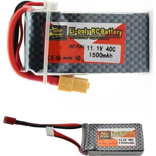 1pcs Original ZOP Power LiPo Battery 11.1V 1500Mah 3S40C Max 60C XT60,T Plug For RC Quadcopter Drone Helicopter Car Airplane