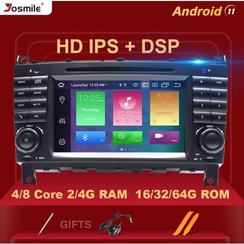 2 Din Android 11 Car DVD Multimedia For Mercedes/Benz W203 W209 W219 A-Class A160 C-Class C200 CLK200 Radio GPSNavigation stereo